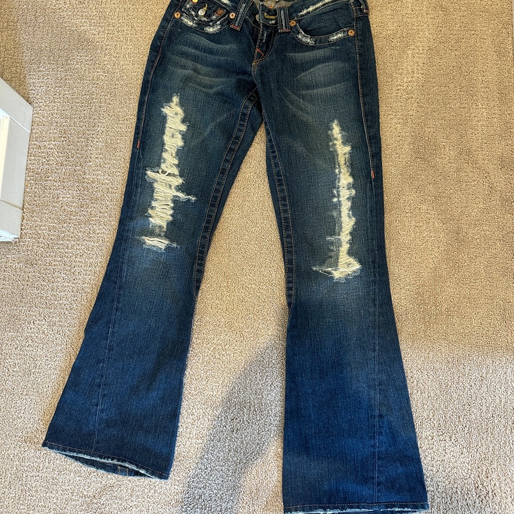 True Religion Blue Flare Denim Jeans